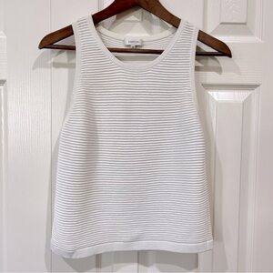 Babaton Off White Ribbed Tank Top Sz XXS